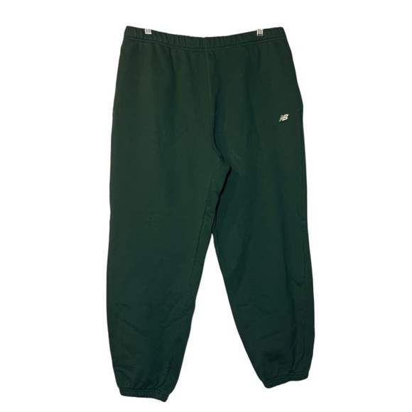New Balance Dark Green Sweatpants Sport Fleece Women's Size Large Soft Cuffed - Picture 1 of 9